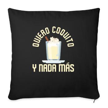 Porto Rico Lait de poule portoricain - Housse de coussin décorative 45 x 45 cm - noir - Devant