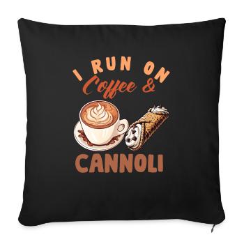 Cannoli Baker Italian Pastry Dessert Funny - Sofa pillowcase 17,3'' x 17,3'' (45 x 45 cm) - black - Front