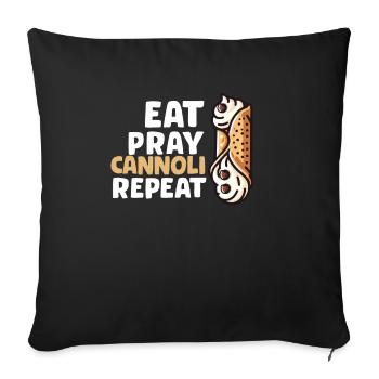 Cannoli Baker Italian Pastry Dessert Funny - Sofa pillowcase 17,3'' x 17,3'' (45 x 45 cm) - black - Front