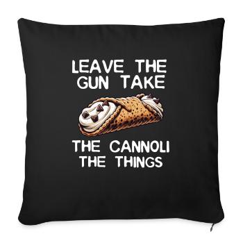 Cannoli Baker Italian Pastry Dessert Funny - Sofa pillowcase 17,3'' x 17,3'' (45 x 45 cm) - black - Front