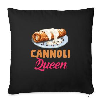 Cannoli Baker Italian Pastry Dessert Funny - Sofa pillowcase 17,3'' x 17,3'' (45 x 45 cm) - black - Front