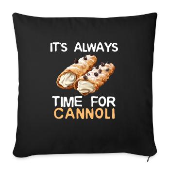 Cannoli Baker Italian Pastry Dessert Funny - Sofa pillowcase 17,3'' x 17,3'' (45 x 45 cm) - black - Front
