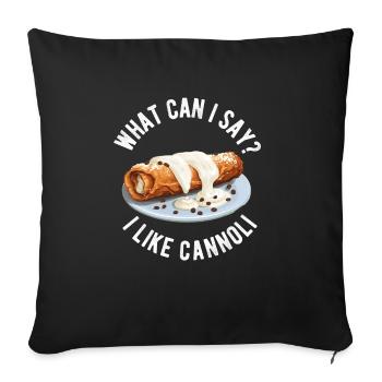 Cannoli Baker Italian Pastry Dessert Funny - Sofa pillowcase 17,3'' x 17,3'' (45 x 45 cm) - black - Front