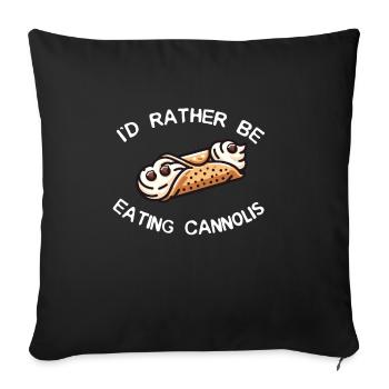 Cannoli Baker Italian Pastry Dessert Funny - Sofa pillowcase 17,3'' x 17,3'' (45 x 45 cm) - black - Front