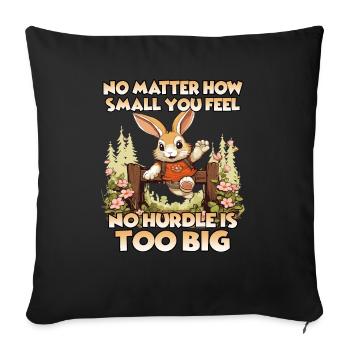 Kaninhop Fun Game and Movement Rabbit Kaninhop - Sofa pillowcase 17,3'' x 17,3'' (45 x 45 cm) - black - Front