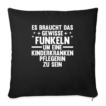 Pfleger Pflegekraft Kinderkrankenpflegerin - Sofakissenbezug 45 x 45 cm - Schwarz - Vorne