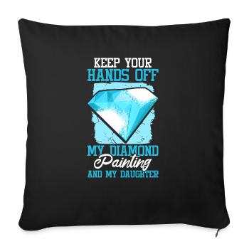 Embroidery Craft Hobby Diamond Painter Diamond - Sofa pillowcase 17,3'' x 17,3'' (45 x 45 cm) - black - Front
