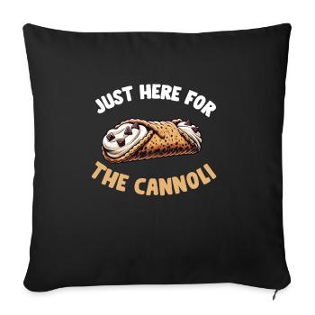 Cannoli Baker Italian Pastry Dessert Funny - Sofa pillowcase 17,3'' x 17,3'' (45 x 45 cm) - black - Front