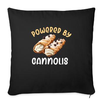 Cannoli Baker Italian Pastry Dessert Funny - Sofa pillowcase 17,3'' x 17,3'' (45 x 45 cm) - black - Front