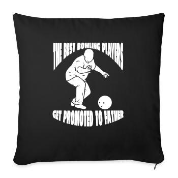 Bowler Bowling Club Bowling Bowling Bowling Club - Housse de coussin décorative 45 x 45 cm - noir - Devant