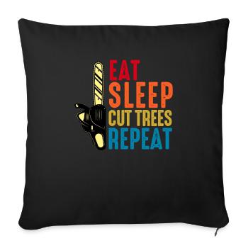 Arborist Tree Surgeon Woodworker Funny Logger - Sofa pillowcase 17,3'' x 17,3'' (45 x 45 cm) - black - Front