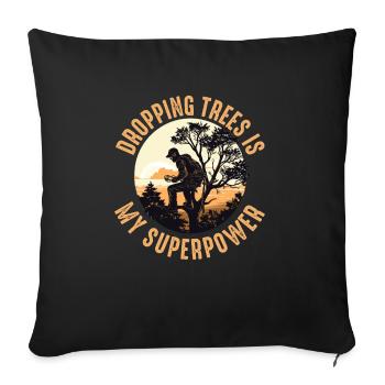 Arborist Tree Surgeon Woodworker Funny Logger - Sofa pillowcase 17,3'' x 17,3'' (45 x 45 cm) - black - Front