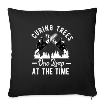 Arborist Tree Surgeon Woodworker Funny Logger - Sofa pillowcase 17,3'' x 17,3'' (45 x 45 cm) - black - Front