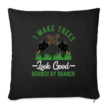 Arborist Tree Surgeon Woodworker Funny Logger - Sofa pillowcase 17,3'' x 17,3'' (45 x 45 cm) - black - Front