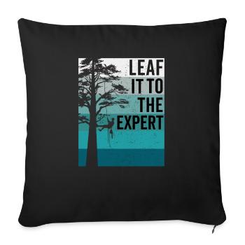 Arborist Tree Surgeon Woodworker Funny Logger - Sofa pillowcase 17,3'' x 17,3'' (45 x 45 cm) - black - Front