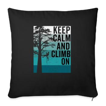 Arborist Tree Surgeon Woodworker Funny Logger - Sofa pillowcase 17,3'' x 17,3'' (45 x 45 cm) - black - Front