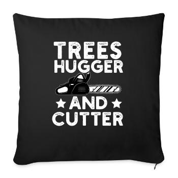 Arborist Tree Surgeon Woodworker Funny Logger - Sofa pillowcase 17,3'' x 17,3'' (45 x 45 cm) - black - Front
