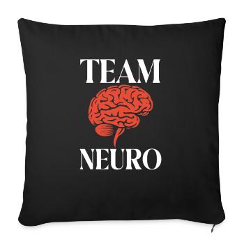 Neurology, Nurse, Brain, Neurologist - Sofa pillowcase 17,3'' x 17,3'' (45 x 45 cm) - black - Front
