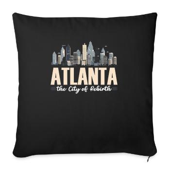 Atlanta City, Georgia, USA, Amerika, Vereinigte Staaten - Sofakissenbezug 45 x 45 cm - Schwarz - Vorne