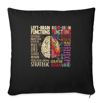 Neurology, Nurse, Brain, Neurologist - Sofa pillowcase 17,3'' x 17,3'' (45 x 45 cm) - black - Front