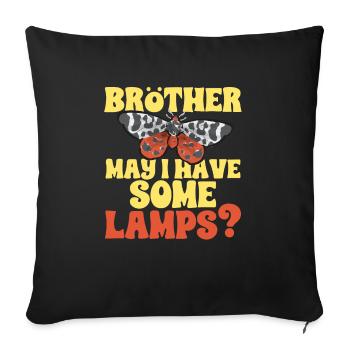 Moths Insect Collector Entomologist - Sofa pillowcase 17,3'' x 17,3'' (45 x 45 cm) - black - Front