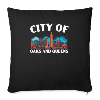Charlotte North Carolina USA America United States - Sofa pillowcase 17,3'' x 17,3'' (45 x 45 cm) - black - Front