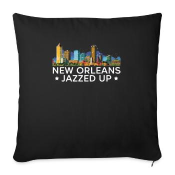 New Orleans Louisiana USA America United States - Sofa pillowcase 17,3'' x 17,3'' (45 x 45 cm) - black - Front