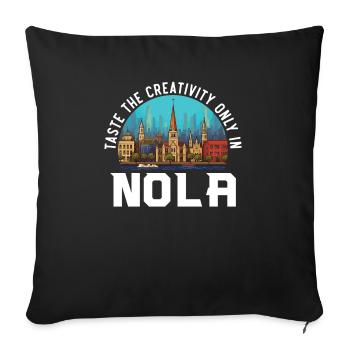 La Nouvelle-Orléans, Louisiane, États-Unis, États-Unis - Housse de coussin décorative 45 x 45 cm - noir - Devant
