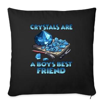 GemStoneCrafts Cadeaux de cristaux enchantés - Housse de coussin décorative 45 x 45 cm - noir - Devant