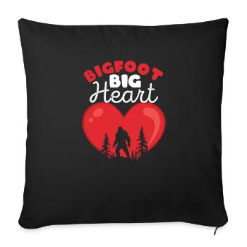 Bigfoot Big Heart Drôle Vie Sauvage Animal Amour - Housse de coussin décorative 45 x 45 cm - noir - Devant