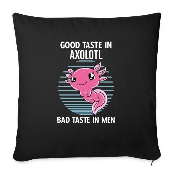 Funny Axolotl Cute Axolotl - Sofa pillowcase 17,3'' x 17,3'' (45 x 45 cm) - black - Front