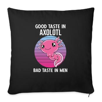 Funny Axolotl Cute Axolotl - Sofa pillowcase 17,3'' x 17,3'' (45 x 45 cm) - black - Front