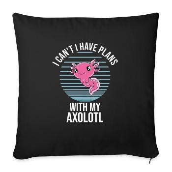 Funny Axolotl Cute Axolotl - Sofa pillowcase 17,3'' x 17,3'' (45 x 45 cm) - black - Front