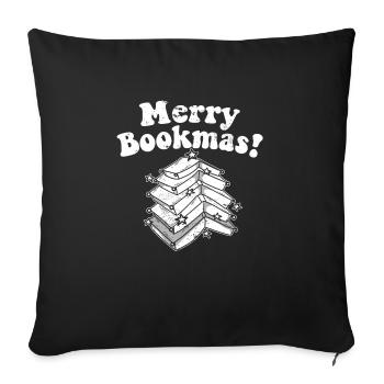 Bookworm Merry Bookmas Christmas Tree Introvert - Sofa pillowcase 17,3'' x 17,3'' (45 x 45 cm) - black - Front