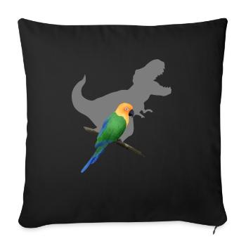 T-Rex shadow parrot - Sofakissenbezug 45 x 45 cm - Schwarz - Vorne