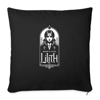Lilith, Demon, Gothic, Mythology, Folklore, - Sofa pillowcase 17,3'' x 17,3'' (45 x 45 cm) - black - Front