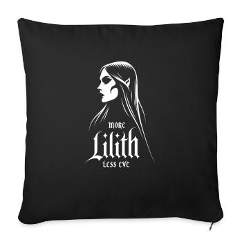 Lilith, Demon, Gothic, Mythology, Folklore, - Sofa pillowcase 17,3'' x 17,3'' (45 x 45 cm) - black - Front