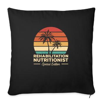 Vintage Rehabilitation Nutritionist - Sofa pillowcase 17,3'' x 17,3'' (45 x 45 cm) - black - Front