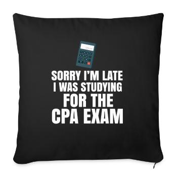 Passé l’examen CPA pour comptable agréé drôle - Housse de coussin décorative 45 x 45 cm - noir - Devant