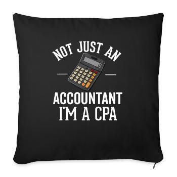 Passé l’examen CPA pour comptable agréé drôle - Housse de coussin décorative 45 x 45 cm - noir - Devant