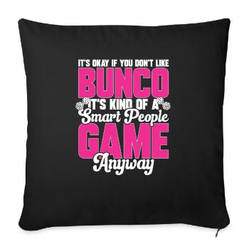 Bunco Dice Game - Sofa pillowcase 17,3'' x 17,3'' (45 x 45 cm) - black - Front