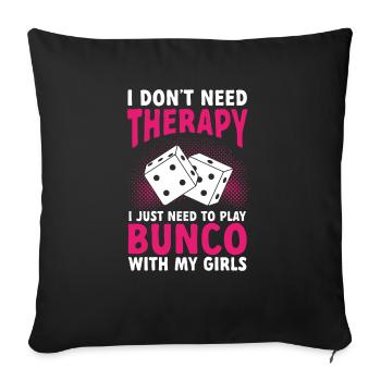 Bunco Dice Game - Sofa pillowcase 17,3'' x 17,3'' (45 x 45 cm) - black - Front