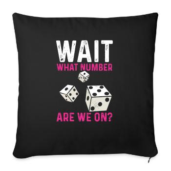Bunco Dice Game - Sofa pillowcase 17,3'' x 17,3'' (45 x 45 cm) - black - Front