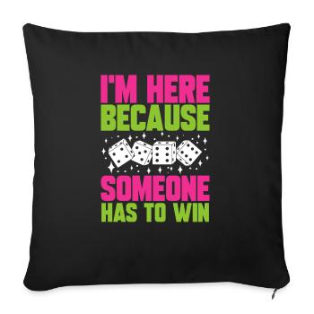 Bunco Dice Game - Sofa pillowcase 17,3'' x 17,3'' (45 x 45 cm) - black - Front