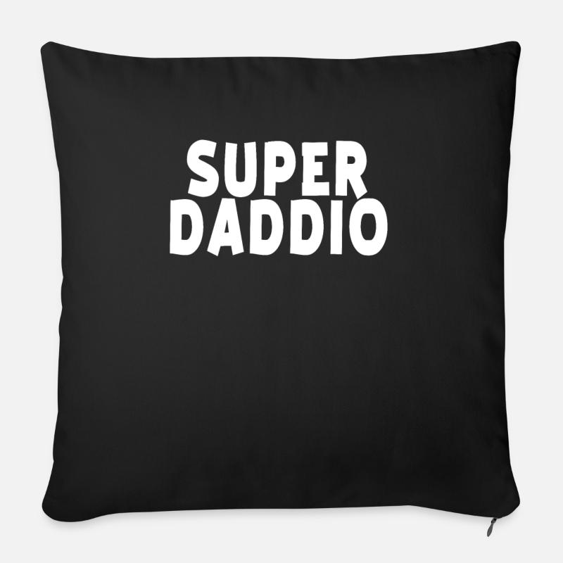 Experience your inner superhero Super DADDIO - Sofa pillowcase 17,3'' x 17,3'' (45 x 45 cm) - black