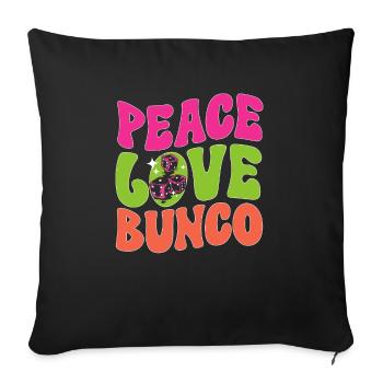 Bunco Dice Game - Sofa pillowcase 17,3'' x 17,3'' (45 x 45 cm) - black - Front
