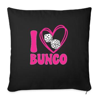 Bunco Dice Game - Sofa pillowcase 17,3'' x 17,3'' (45 x 45 cm) - black - Front