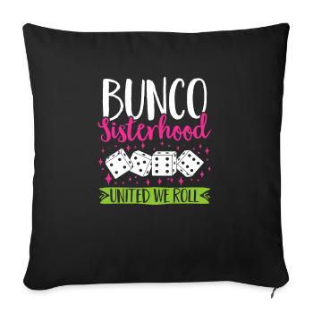 Bunco Dice Game - Sofa pillowcase 17,3'' x 17,3'' (45 x 45 cm) - black - Front