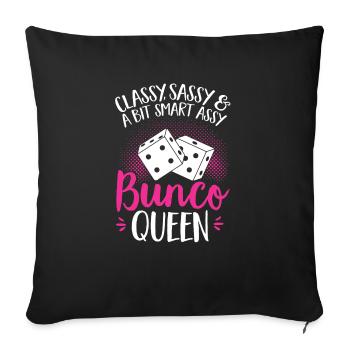 Bunco Dice Game - Sofa pillowcase 17,3'' x 17,3'' (45 x 45 cm) - black - Front