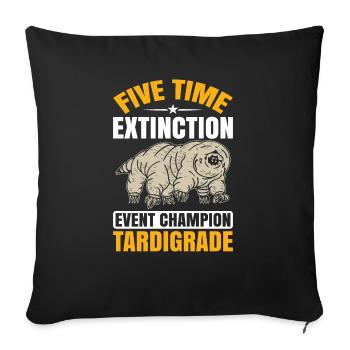 Microbiology -Biologist Gift Tardigrades - Sofa pillowcase 17,3'' x 17,3'' (45 x 45 cm) - black - Front